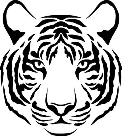 Tiger Face Coloring Page